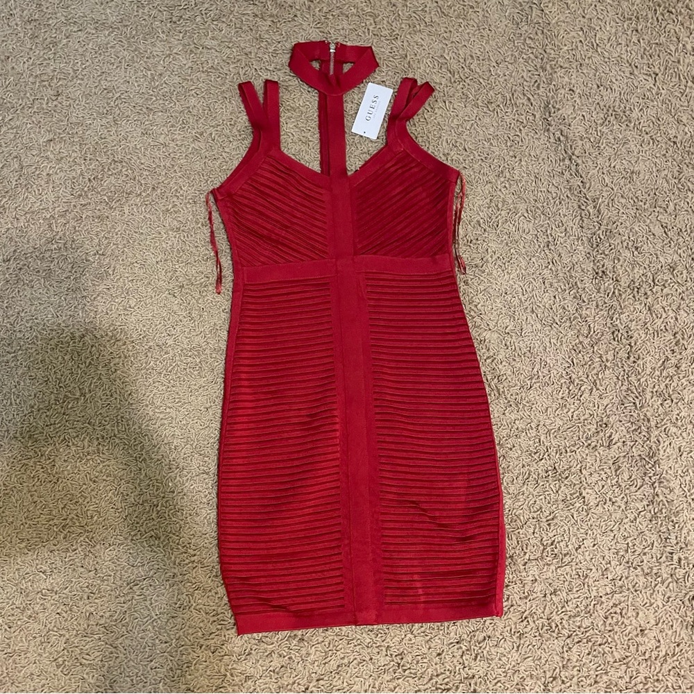 Guess red bandage dress